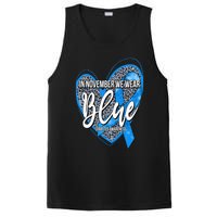 In November We Wear Blue Diabetes Awareness Month Leopard PosiCharge Competitor Tank