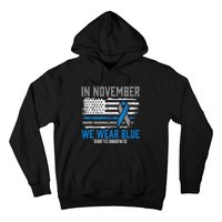 In November We Wear Blue T1D T2D Diabetic Diabetes Awareness Hoodie