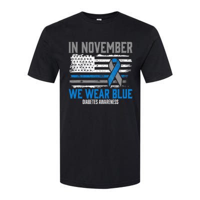 In November We Wear Blue T1D T2D Diabetic Diabetes Awareness Softstyle CVC T-Shirt