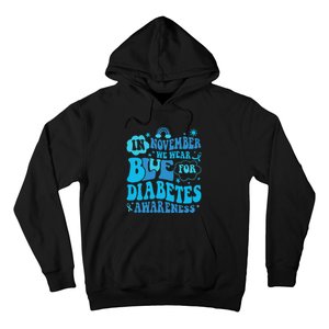 In November We Wear Blue Rainbow Ribbon Diabetes Awareness Hoodie