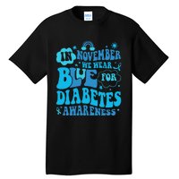 In November We Wear Blue Rainbow Ribbon Diabetes Awareness Tall T-Shirt