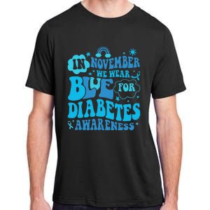 In November We Wear Blue Rainbow Ribbon Diabetes Awareness Adult ChromaSoft Performance T-Shirt