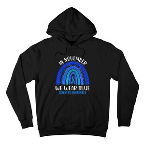 In November We Wear Blue Rainbow Diabetes Awareness Hoodie