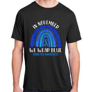 In November We Wear Blue Rainbow Diabetes Awareness Adult ChromaSoft Performance T-Shirt