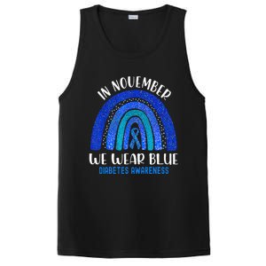 In November We Wear Blue Rainbow Diabetes Awareness PosiCharge Competitor Tank