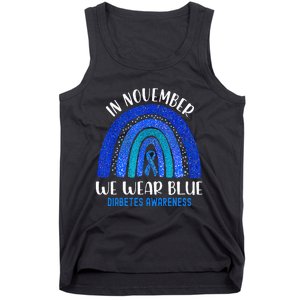 In November We Wear Blue Rainbow Diabetes Awareness Tank Top