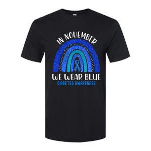 In November We Wear Blue Rainbow Diabetes Awareness Softstyle CVC T-Shirt