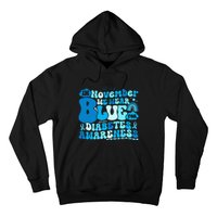 In November We Wear Blue Groovy Diabetic Diabetes Awareness Hoodie