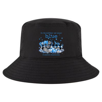 In November We Wear Blue Truck Diabetes Awareness Cool Comfort Performance Bucket Hat