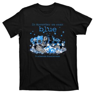 In November We Wear Blue Truck Diabetes Awareness T-Shirt