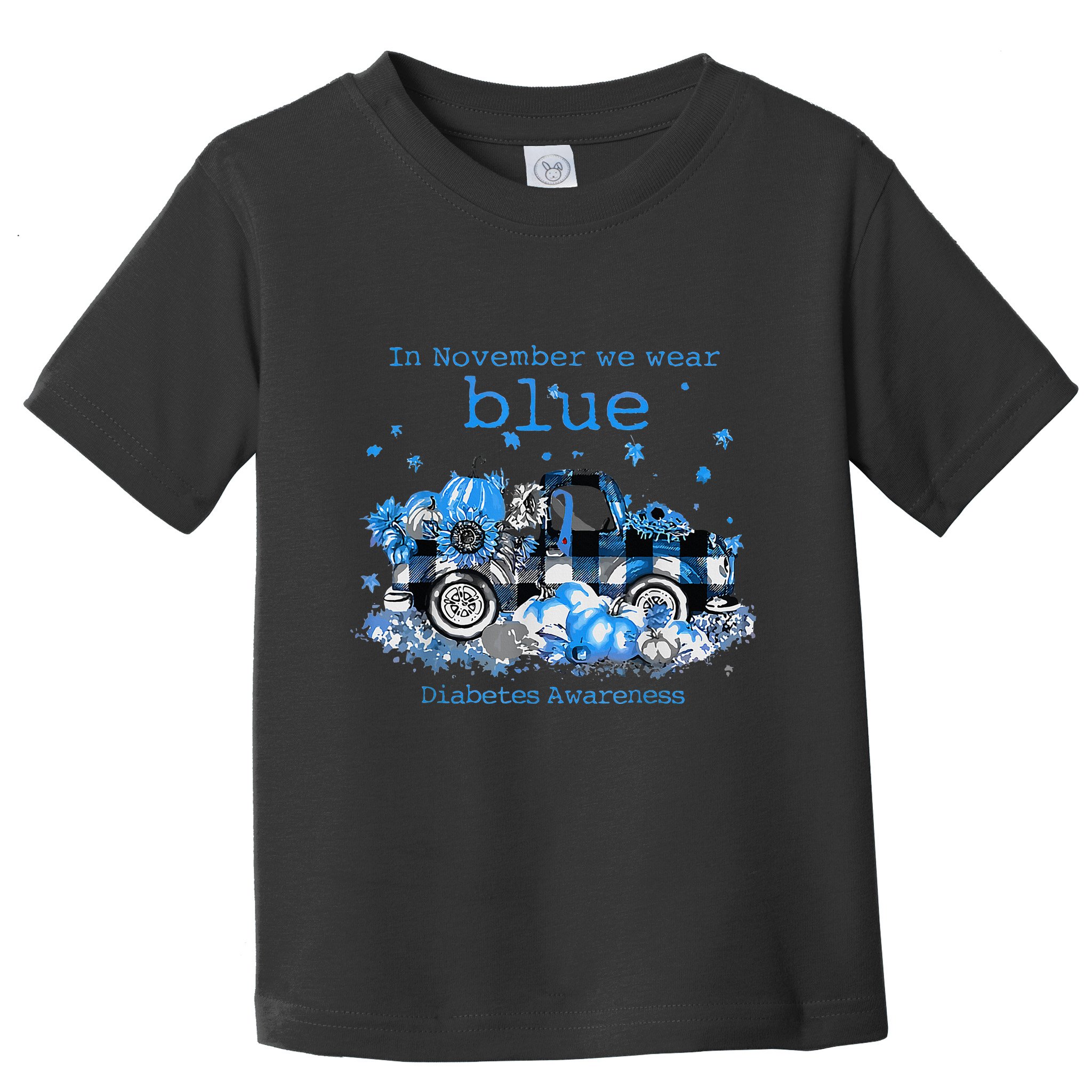In November We Wear Blue Truck Diabetes Awareness Toddler T-Shirt