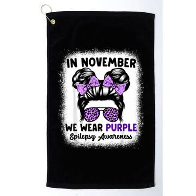 In November We Wear Purple Epilepsy Awareness Women Epilepsy Platinum Collection Golf Towel