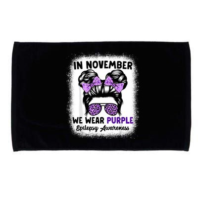 In November We Wear Purple Epilepsy Awareness Women Epilepsy Microfiber Hand Towel