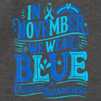 In November We Wear Blue Diabetes Awareness Vector Backpack