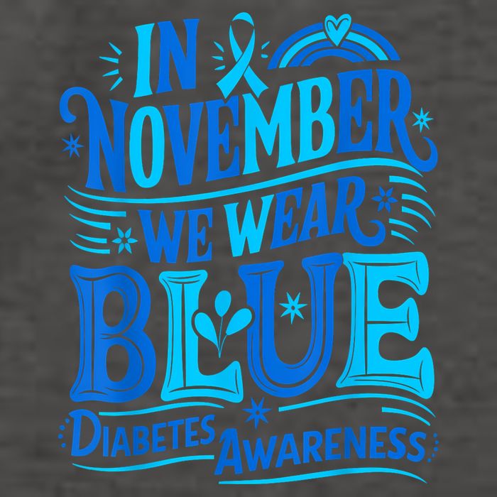 In November We Wear Blue Diabetes Awareness Vector Backpack