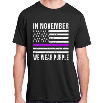 In November We Wear Purple Pancreatic Cancer Awareness Adult ChromaSoft Performance T-Shirt