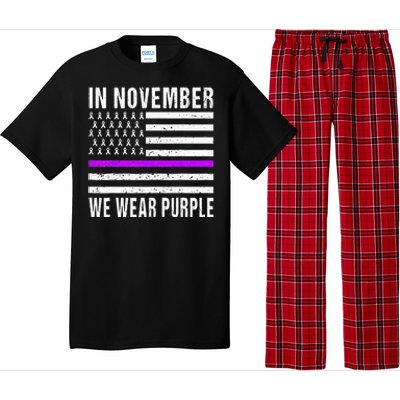 In November We Wear Purple Pancreatic Cancer Awareness Pajama Set