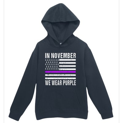 In November We Wear Purple Pancreatic Cancer Awareness Urban Pullover Hoodie