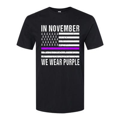 In November We Wear Purple Pancreatic Cancer Awareness Softstyle CVC T-Shirt