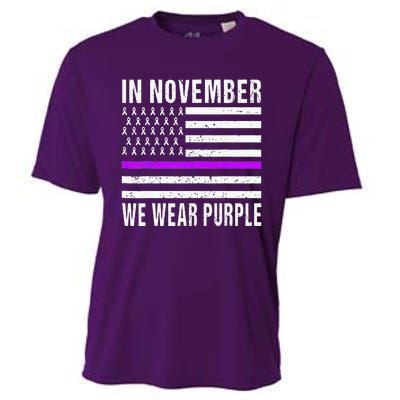 In November We Wear Purple Pancreatic Cancer Awareness Cooling Performance Crew T-Shirt