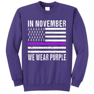 In November We Wear Purple Pancreatic Cancer Awareness Sweatshirt