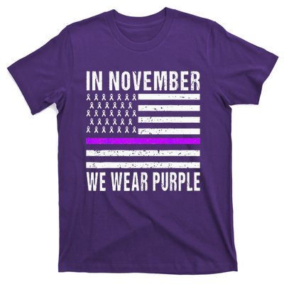 In November We Wear Purple Pancreatic Cancer Awareness T-Shirt