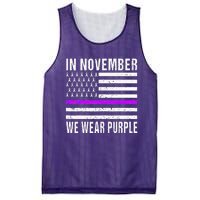 In November We Wear Purple Pancreatic Cancer Awareness Mesh Reversible Basketball Jersey Tank