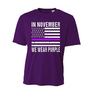 In November We Wear Purple Pancreatic Cancer Awareness Performance Sprint T-Shirt