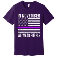 In November We Wear Purple Pancreatic Cancer Awareness Premium T-Shirt