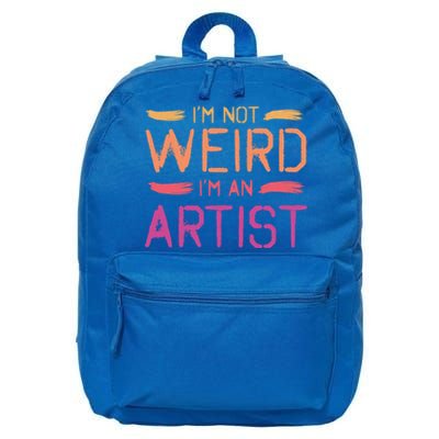 I'm Not Weird I'm An Artist Cool Graphic Designer Art Gift 16 in Basic Backpack