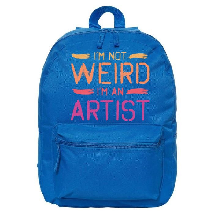 I'm Not Weird I'm An Artist Cool Graphic Designer Art Gift 16 in Basic Backpack