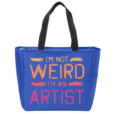 I'm Not Weird I'm An Artist Cool Graphic Designer Art Gift Zip Tote Bag