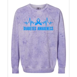 In November We Wear Bleu Diabetes Awareness Butterflies Colorblast Crewneck Sweatshirt