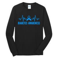 In November We Wear Bleu Diabetes Awareness Butterflies Tall Long Sleeve T-Shirt