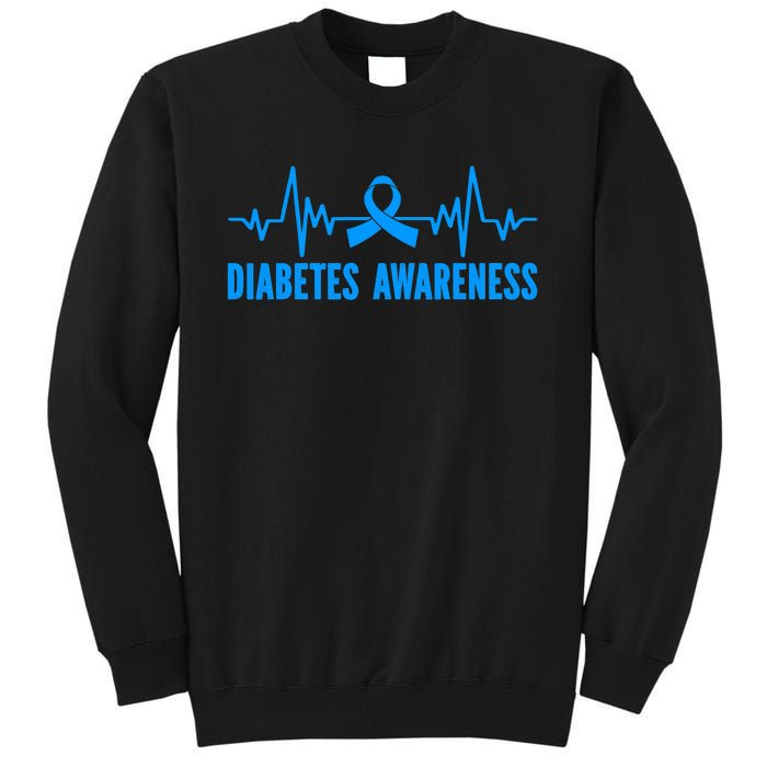 In November We Wear Bleu Diabetes Awareness Butterflies Tall Sweatshirt