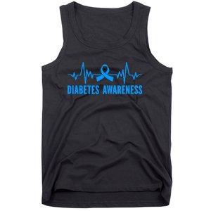 In November We Wear Bleu Diabetes Awareness Butterflies Tank Top