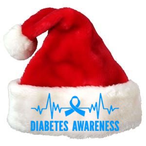 In November We Wear Bleu Diabetes Awareness Butterflies Premium Christmas Santa Hat