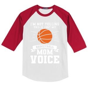 I'm Not Yelling This Is Just My Basketball Mom Voice Cool Gift Kids Colorblock Raglan Jersey