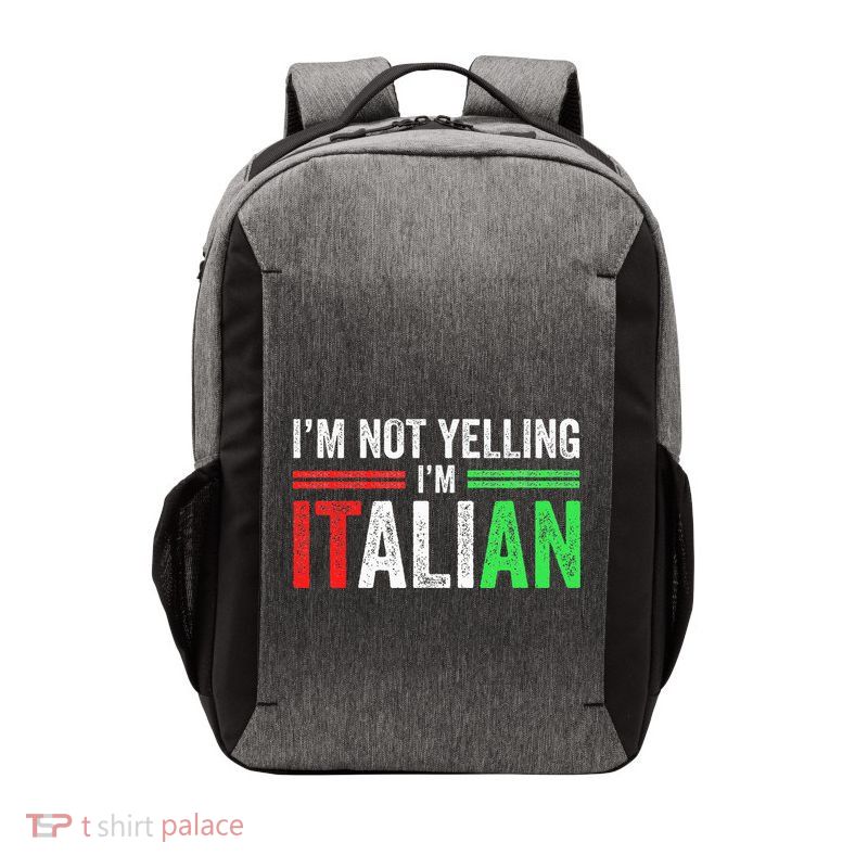 IM Not Yelling IM Italian Funny Italia Flag Vector Backpack