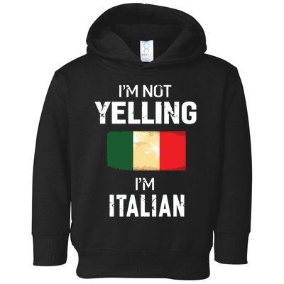 Im Not Yelling Im Italian Men Women Funny Gift Toddler Hoodie