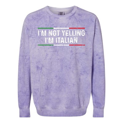 Im Not Yelling Im Italian Shirts Men Women Funny Italian Colorblast Crewneck Sweatshirt