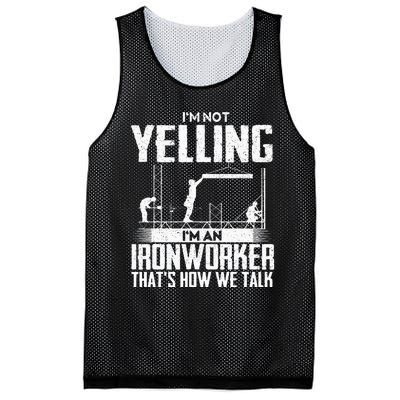 IM Not Yelling IM An Ironworker Rodbuster Ironworking Mesh Reversible Basketball Jersey Tank