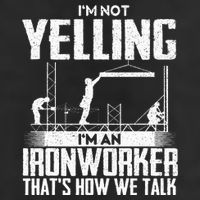 IM Not Yelling IM An Ironworker Rodbuster Ironworking Microfiber Hand Towel