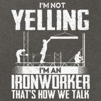 IM Not Yelling IM An Ironworker Rodbuster Ironworking Cotton Canvas Backpack