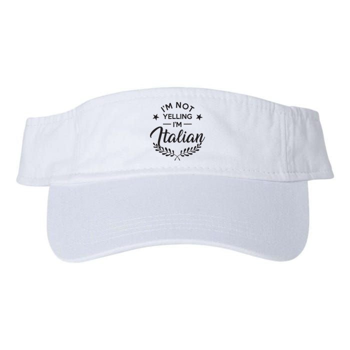 Im Not Yelling Im Italian Valucap Bio-Washed Visor