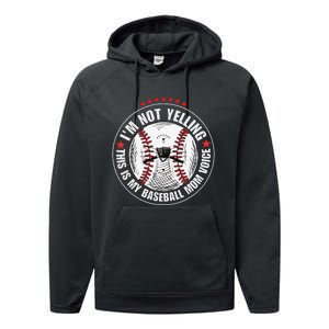 I'm not yelling this is my baseball mom voice Performance Fleece Hoodie