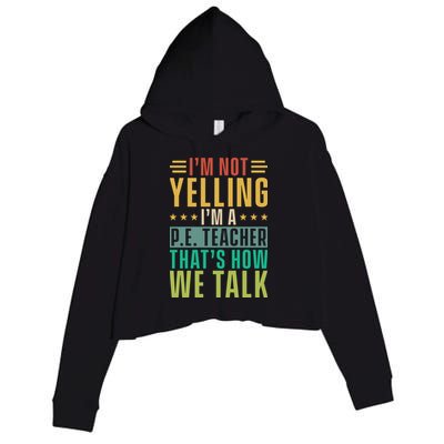 I'm Not Yelling I'm A P Crop Fleece Hoodie