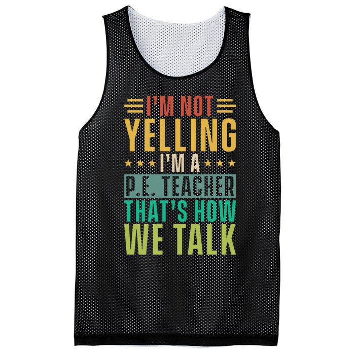 I'm Not Yelling I'm A P Mesh Reversible Basketball Jersey Tank