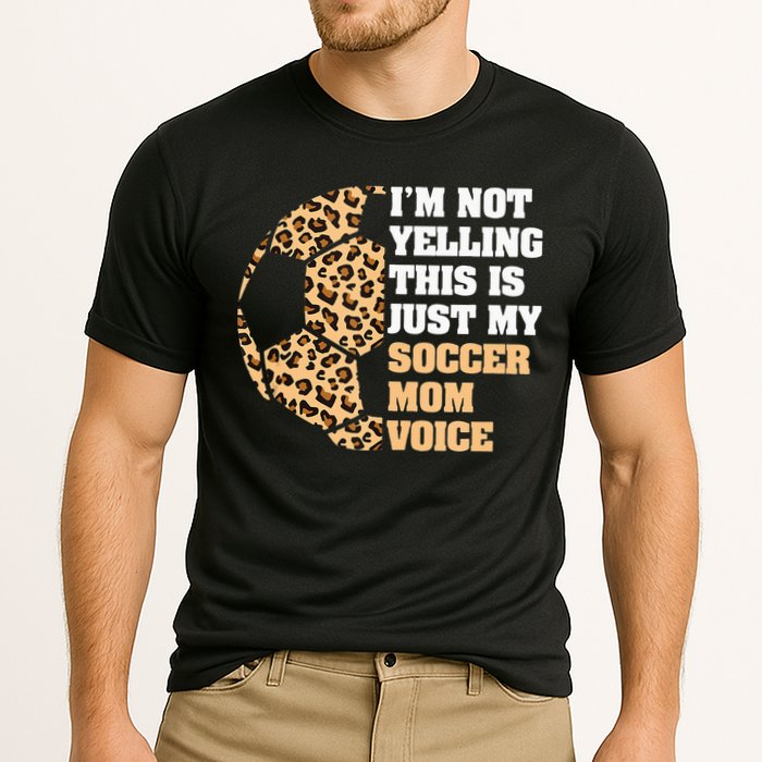 Im Not Yelling This Is My Soccer Mom Voice Leopard Ball Cooling Performance Crew T-Shirt