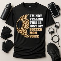 Im Not Yelling This Is My Soccer Mom Voice Leopard Ball Cooling Performance Crew T-Shirt